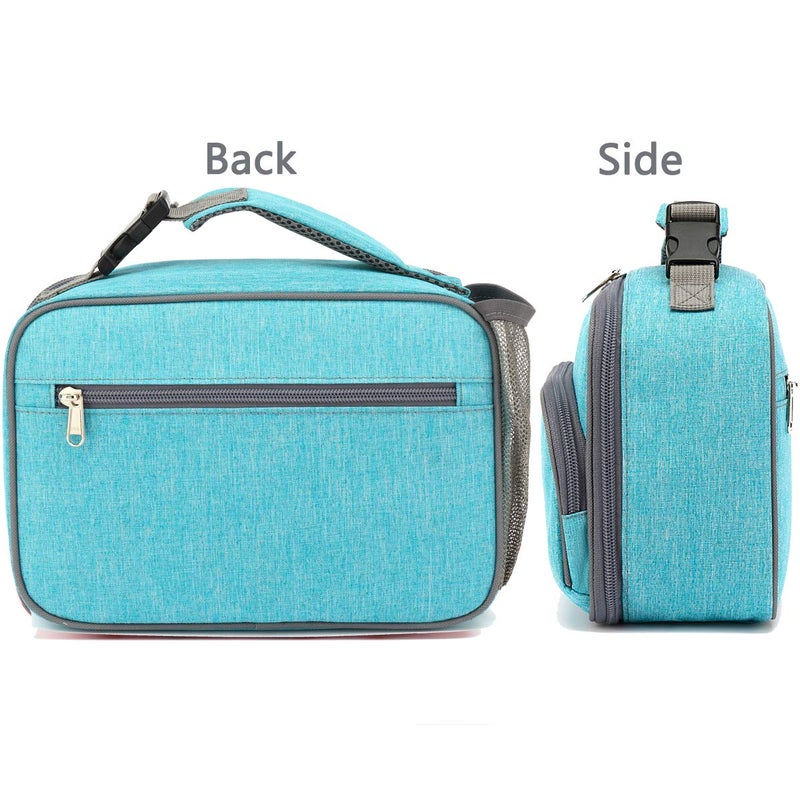 FlowFly Kids Lunch box Insulated Soft Bag Mini Cooler Back to School Thermal Meal Tote Kit for Girls, Boys, Sea Blue - Image 4